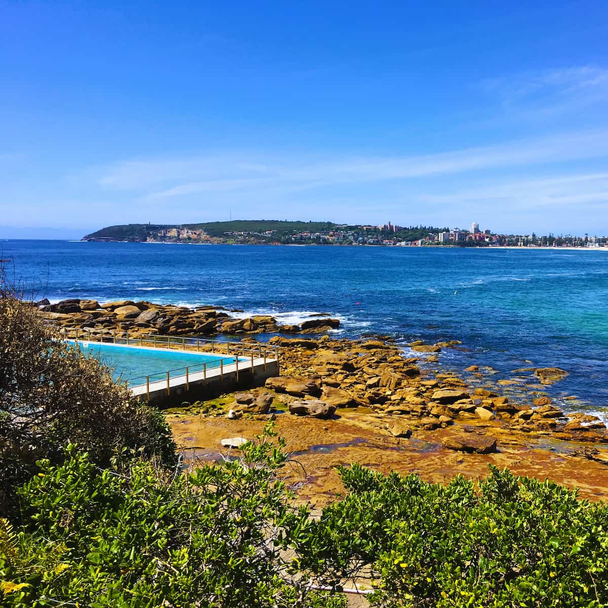 View of Freshwater ocean pool on Sydney's Northern Beaches