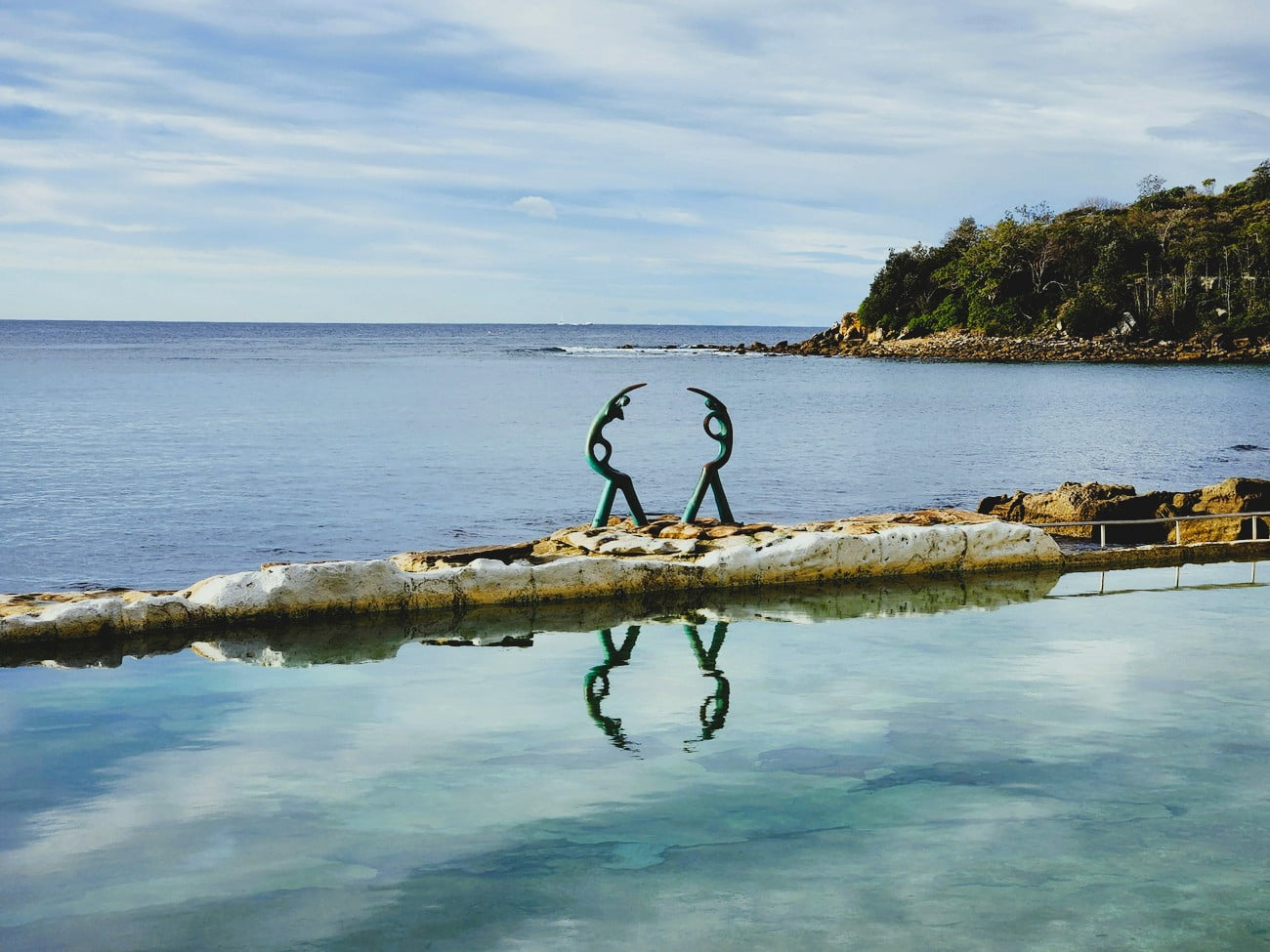 Sea Nymphs statues at Fairy Bower ocean pool in Manly Beach on Sydney's Northern Beaches